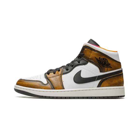 Jordan MENS Air Jordan 1 Mid SE "Orange Wear Away" DQ8417 071 from Stadium Goods