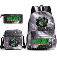 thumbnail image 1 of Minecraft School Bag Backpack Pencil Case Shoulder Bag Three-piece Set _16, 1 of 3