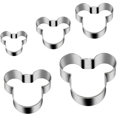 

Cartoon Mouse Shaped Cookie Cutter Sandwich Cutters for Kids DIY Lunchbox Bento Box Fruit Cutters Vegetable Cutters for Children Boys Girls Pack of 5