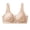 Beige, variant on IQOGKRN Women Wireless Front Button Comfort Bra for Elderly Mature Ladies Printed Breathable Wirefree Brassiere Wide Vest Strap Anti-Sagging Support Lingerie Beige 36