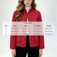 thumbnail image 3 of SEROYE Womens Jackets Corduroy Quilted Stand Collar Button Down Coat Embossed Pattern Casual Warm Outerwear Pockets (XL, Red), 3 of 5