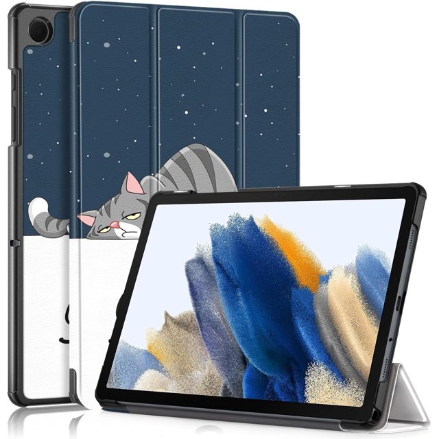 KOMI Slim case for Galaxy Tab A9+ A9 Plus(2023 Model: SM-X210/X215/X216) Smart flip Leather case 3-fold Stand Function Hard PC Back Cover