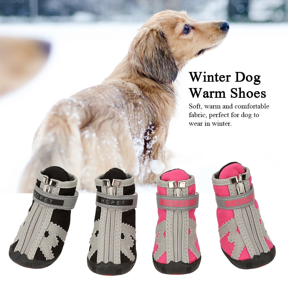 Garosa Winter Dog Warm Shoes Non Slip 