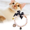 thumbnail image 4 of Elegant Pet Collar with Bell Bowknot Design - Breathable Dress Up - Gothic Faux Pearl Dog Necklace - for Daily Wear, 4 of 8