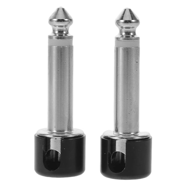 OULII 2Ud Conector Patch Cable Plug Solderless Plateado Para Reparación Pedal Guitarra