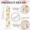 thumbnail image 3 of Marcadores de Flores Secas, Marcadores de Margarita Blanca Completa para Mujeres Lectores, 1 Pcs, 3 of 6