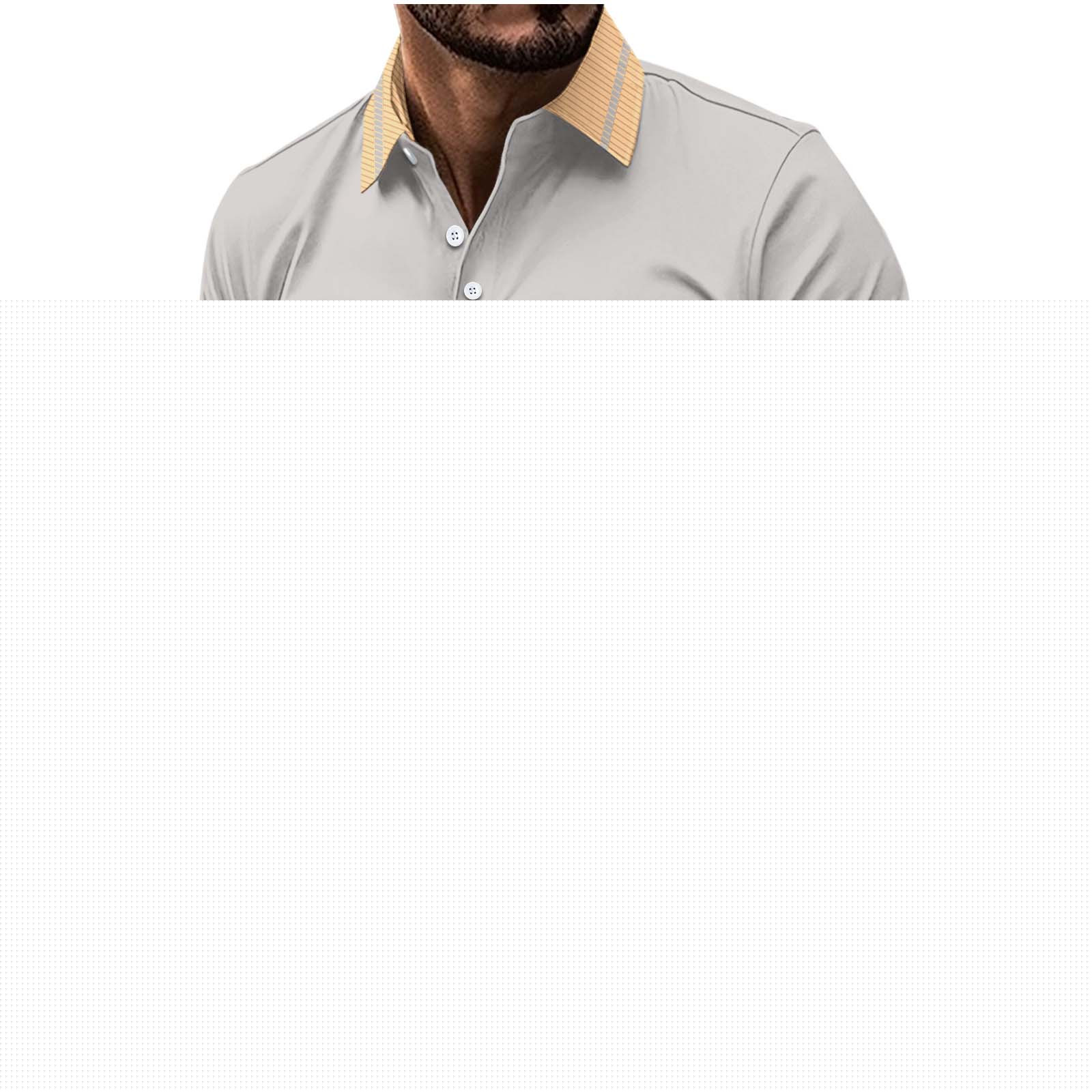 thumbnail image 2 of Ceisia Men Fashion Casual Short Sleeve Turndown Collar Button Front Versatile Gift Daily Work Party Blouse Shirt Top, 2 of 3