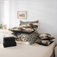 thumbnail image 6 of Homewish Brown Leopard Print 7-Piece Twin Bedding,Abstract Artwork Bedding Comforter Set,Black Reversible, 6 of 8