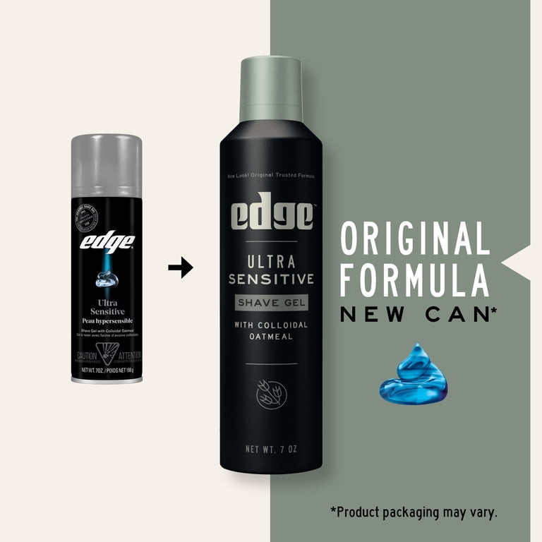 EDGE, Shave Gel for Men, 7 Oz, Ultra Sensitive, Oatmeal