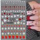 thumbnail image 3 of Calcomanías para uñas DAJIJIYOU, 4 hojas, arte 3D de fresa y flores, 3 of 7