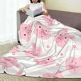 thumbnail image 6 of Honeii Cartoon Pig Print Fleece Blanket - Throw Blanket for Bed, Sofa, Couch, Camping, and Travel , Microplush Ultra Soft Warm Blanket-60"x50", 6 of 7