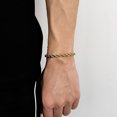 thumbnail image 1 of Pulsera de cadena trenzada de acero inoxidable para hombre y mujer, brazalete Retro de Color dorado, accesorios de joyería de moda, estilo Hip Hop, 1 of 5