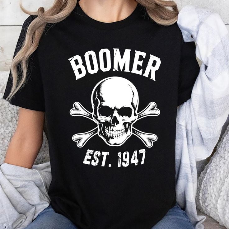 Boomer Est 1947, Baby Boomer Generation Unisex T-Shirt, Sizes S-5XL, Gategoo