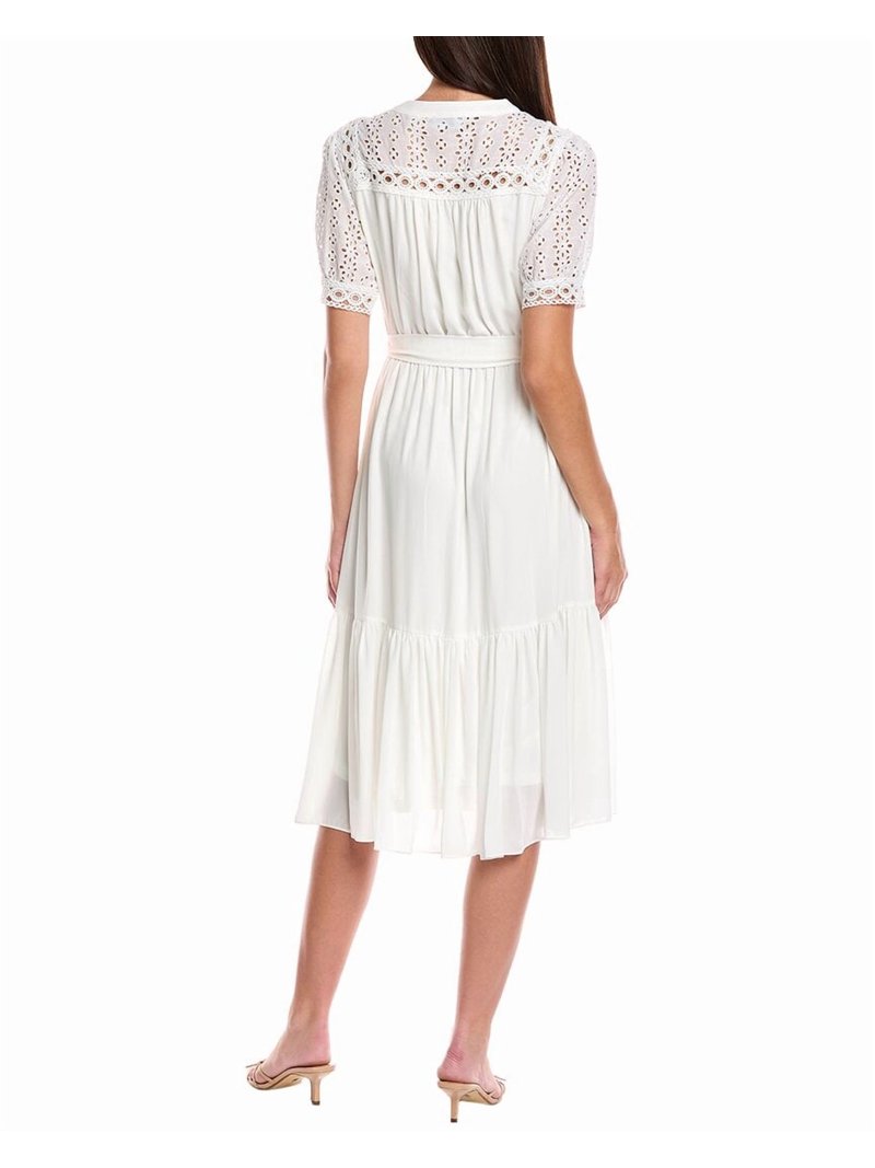 chinese dress ladies Cotton Lace Hem Dress  Elie Tahari