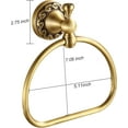 thumbnail image 6 of ABCISI Brass Towel Ring, Antique Hand Towel Holder, Flexibly Rotated by 180 °, Sturdy Bathroom Towel Rack Hanger, Exquisite Pattern Carving with Concealed Screws Design,Wall Mounted Retro Accessories, 6 of 7
