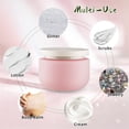 thumbnail image 3 of 4 Pcs Plastic Cream Jars 8oz/250g Empty Sample Containers Wide Mouth Leak Proof Cosmetic Bottles with Lids Refillable Travel Storage Container for Lotion Powder Make Up Samples, Pink, 3 of 6