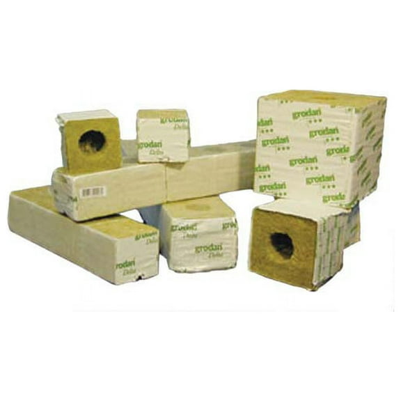 Hydrofarm Delta 10G Rockwool Block 4x4x4 6 Blocks Per Strip