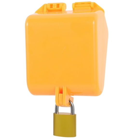 ibasenice Outdoor Water Faucet Lock Covers, Yellow Plastic Protective Caps, 1 Set for Garden Hose and Pipe Security