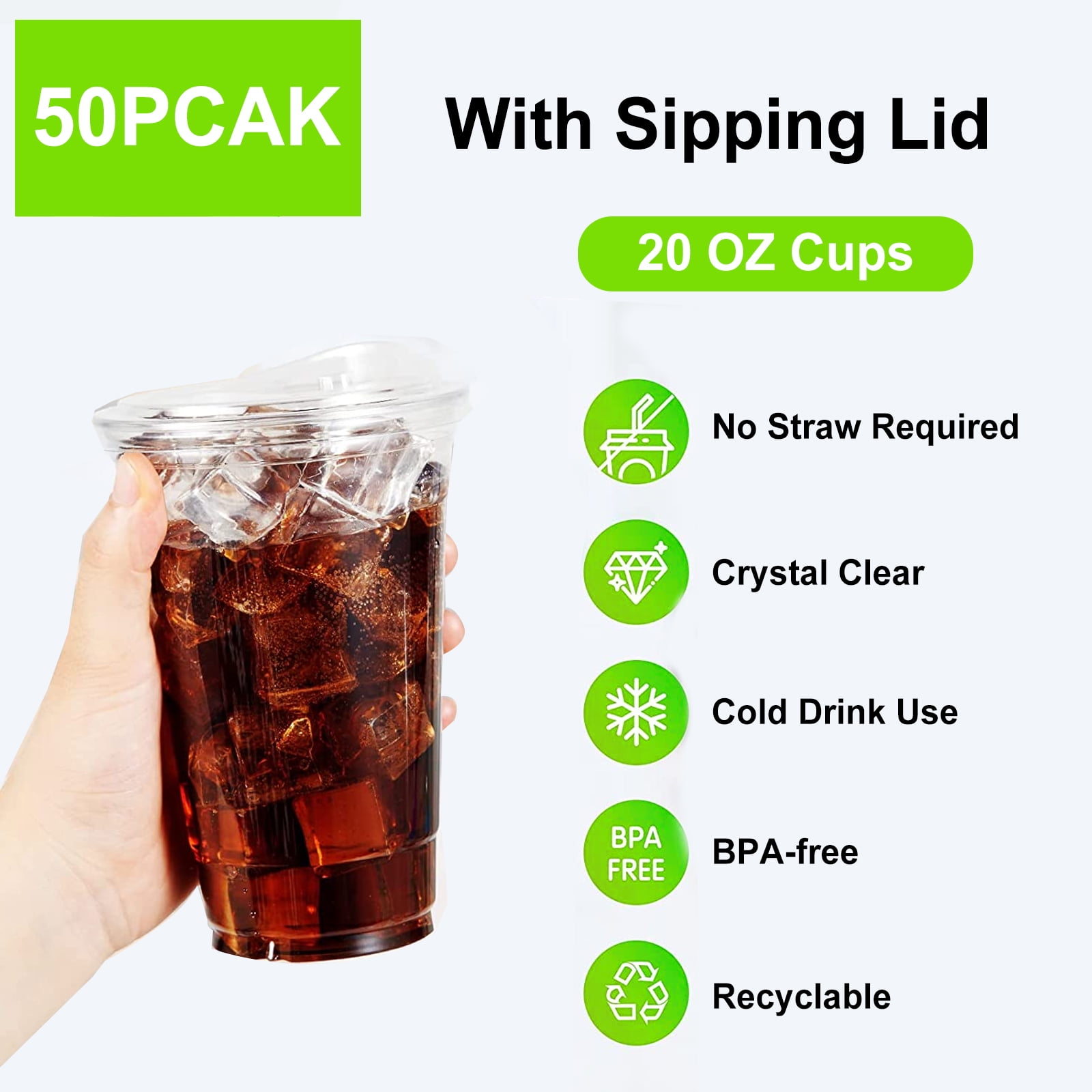 50 Pack] 20 Oz Clear Plastic Cups … curated on LTK