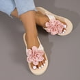 thumbnail image 4 of Flip Flops for Women Platform Flower Sandals Nonslip Yoga Mat Arch Support Slip on Slides Comfy Lightweight Beach Shoes Red Size 10, 4 of 7