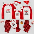 thumbnail image 2 of Family Matching Christmas Pajamas Red Plaid with On the Naughty List and I Regret Nothing Design, Sizes NB to 6XL with Pet Outfit, 2 of 7