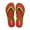 Red/Green, variant on Crimson Natural Rubber Comfort Flip Flops for Women - Red/Black