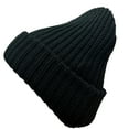 thumbnail image 3 of COUVER Unisex Blaze Chunky Cuffed Knit Roll Up Beanie Cap - 12'' 100% Acrylic Hat, Black, One Size, 1 Piece, 3 of 8