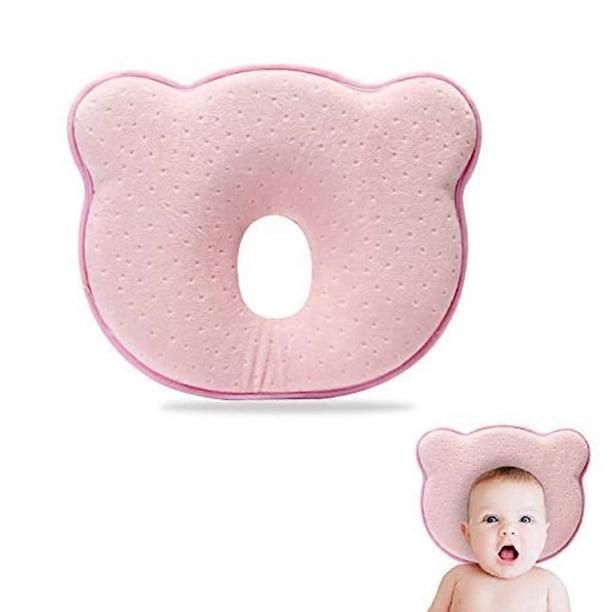 Baby pillow, baby pillow against flat head, orthopedic baby pillow, pillow baby newborn, baby pillow against - pink