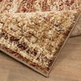 thumbnail image 5 of HomeRoots 487132 9 x 12 ft. Maroon & Gold Abstract Power Loom Distressed Stain Resistant Rectangle Area Rug, 5 of 5