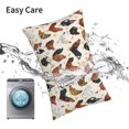 thumbnail image 6 of Goofa Roosters and Chickens Print Plush Throw Pillow Case, Soft Velvet with Hidden Zipper, Decorative Cushion Cover for Sofa, Bed, Car, and Home Décor-20"x30", 6 of 6