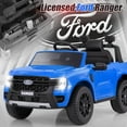 thumbnail image 4 of Licensed Ford Ranger Ride on Car for Kids by OLAKIDS, 12V Electric Vehicle with Remote Control, Toddlers Battery Powered Toy Gift with 2 Speeds, Wheels Suspension, Storage Space, Bluetooth USB, 4 of 10