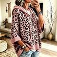 thumbnail image 5 of Hoodies for Women 3/4 Sleeve Leopard Graphic Hooded Pullover Sweatshirt Relaxed Fit Casual Fall Y2K Going Out Sweatshirt, 5 of 5