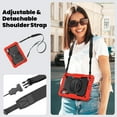 thumbnail image 7 of For Lenovo Tab M9 9.0 inch 2023 TB-310XU/TB-310FU, 360 Rotating Shockproof Cover with Stand, Screen Protector, Shoulder Strap, Red, 7 of 7