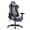 Grey, variant on Gaming Chair, Video Game Chair with Retractable Footrest and Lumbar Support, High Back Ergonomic Computer Chair, Adjustbale Height Backrest 4D Armrest