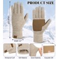 thumbnail image 6 of KOITHOT Winter Women Touchscreen Leather-Palm Gloves, Elegant Warm Touchscreen Gloves for Women Gift Set, 6 of 6