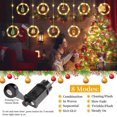 thumbnail image 2 of Cortina de luces navideñas CHAO 3 m 100 leds 8 modos de iluminación temporizador impermeables IP65, 2 of 3