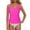 Z27-Hot Pink, variant on Women Lace Up Swimwear Tops Plus Size Underwire High Neck Full Coverage Bikini Top Push Up Swim Crop Top Tie Back Bathing Suit Tops 2026