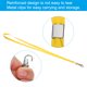thumbnail image 3 of Uxcell 16.93" x 0.39" Cintas de Cuello con Clip Giratorio para Identificación Llaves Amarillo Paquete de 20, 3 of 5