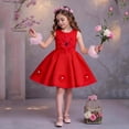 thumbnail image 2 of Vestido de Cumpleaños para Niñas Color Sólido sin Mangas Correa de Hombro Vestido de Princesa para Niñas Falda Plisada de Moda, 2 of 9