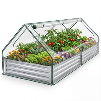 Mini Walk-in Greenhouse with PVC Cover, 8-Shelf Indoor Outdoor