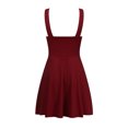 thumbnail image 7 of DHFJKG Dresses For Women Summer V Neck Sleeveless Sexy Stretchy Solid Color Party Mini Dress A Line Formal Casual Wear Spaghetti Strap Versatile Dresses, 7 of 7