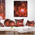 thumbnail image 4 of Designart Fractal Orange Flower - Floral Throw Pillow - 16x16, 4 of 5