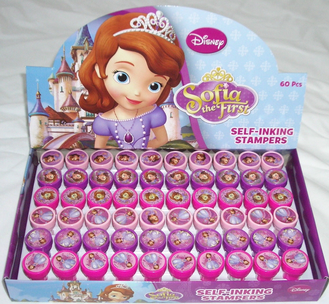 60 PCS Sofia The First Self-inking Stamp Birthday Party Favors Stampers