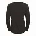 thumbnail image 4 of ZOELNIC Womens Casual Long Sleeve T-Shirt Solid Color Round Neck Layered Button Front Tunic Tops, M, 4 of 5