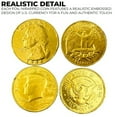 thumbnail image 5 of Set of 60 Kennedy Half Dollar Chocolate Coins – Realistic Gold Foil Wrapped Candy Treats – For St Patrick's Day, Easter, Halloween, Classrooms, Scavenger Hunts & More!, 5 of 6