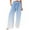Light Blue, variant on BLVB Palazzo Pants for Women Gradient Print Loose Wide Leg Lounge Pants High Waist Casual Beach Trousers
