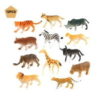 BESTSKY Safari Animals Figures Toys,Realistic Jumbo Wild Zoo Animals Figurines Plastic African Jungle Animals Playset for Kids Toddlers,12 Piece Gift Set