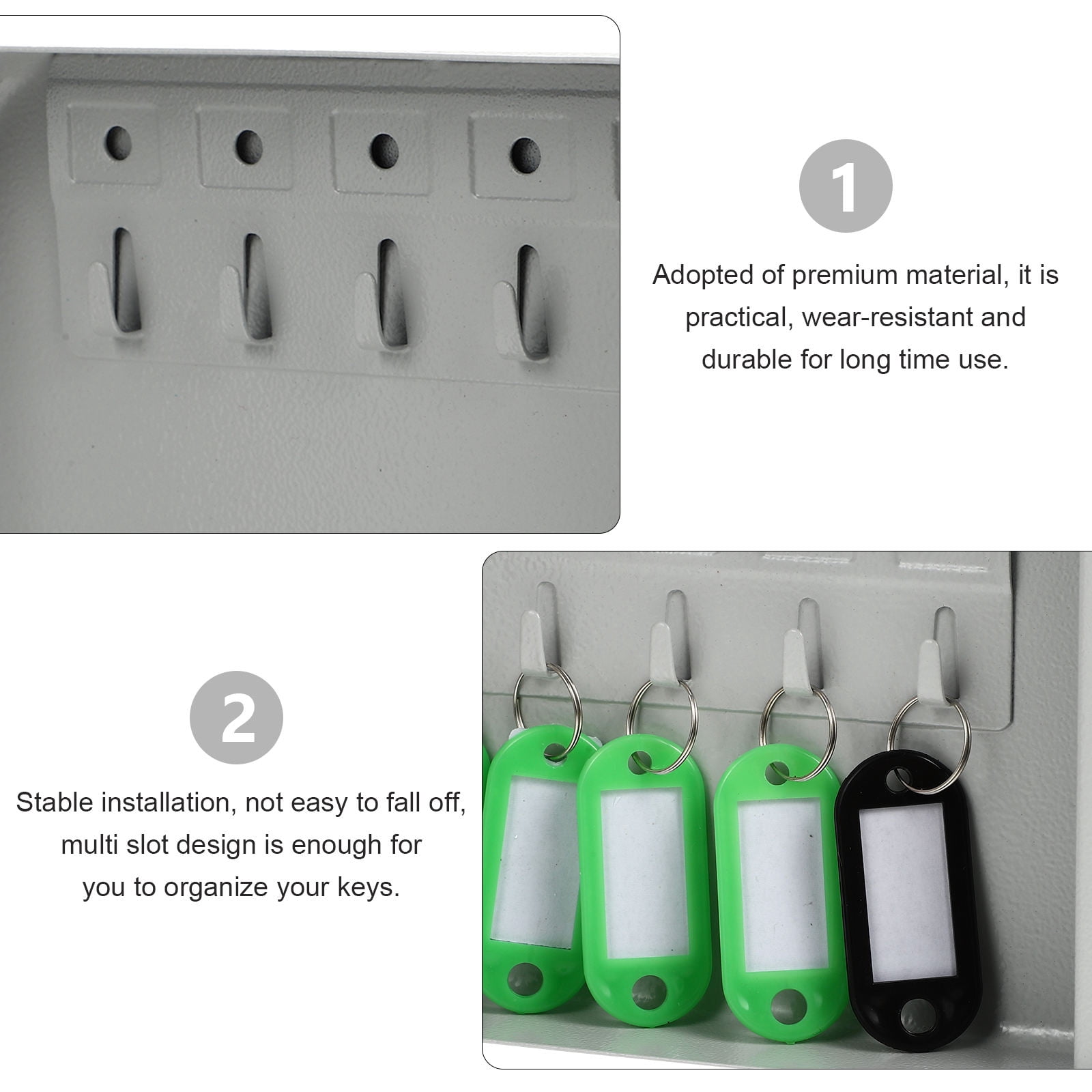 Masteelf  Key Box Wall Mount Holder Management Security Cabinet White