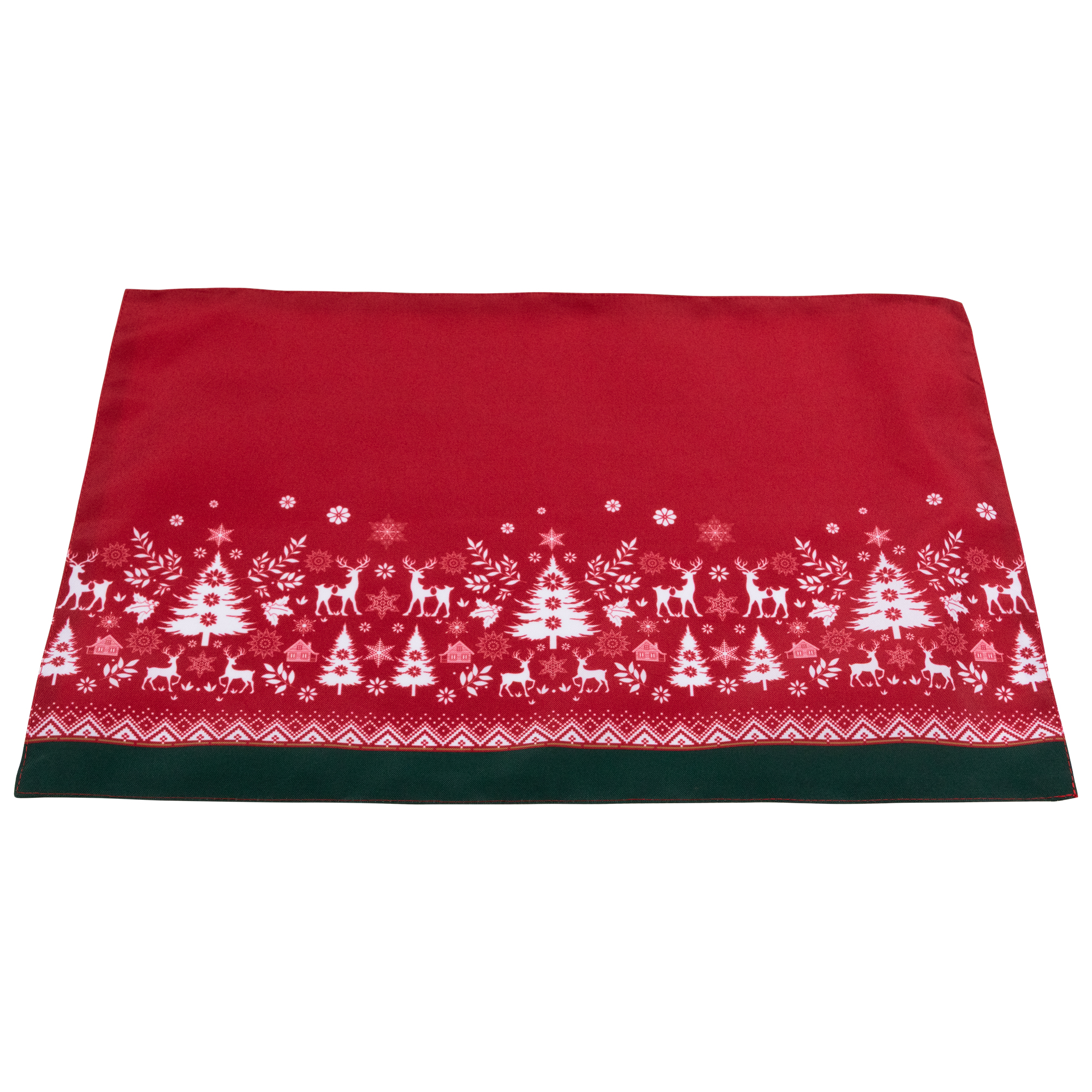 Northlight Reindeer and Snowflakes Rectangular Christmas Placemats- 18" - Set of 4