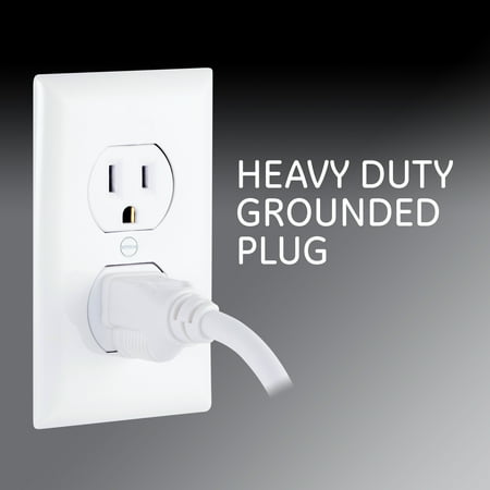 GE - 6-Outlet Surge Protector - White